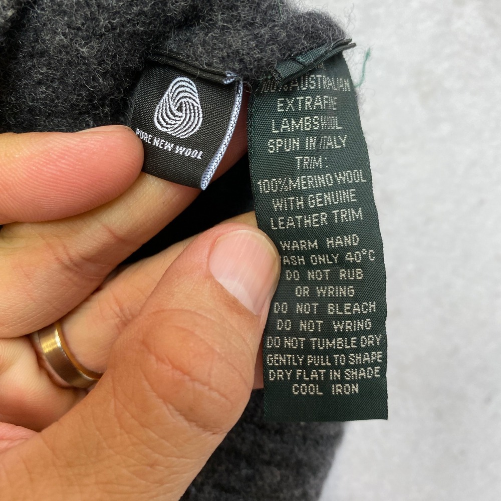 Rodd & Gunn Sweater Mens L Gray Australian Lambswool Merino Ribbed Knit Full Zip - Picture 8 of 9